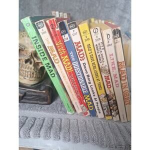 Vintage MAD Paperback Lot 9 Early Signet 50¢ 60¢ 75¢ Era - VG-VG+ Reader Copies